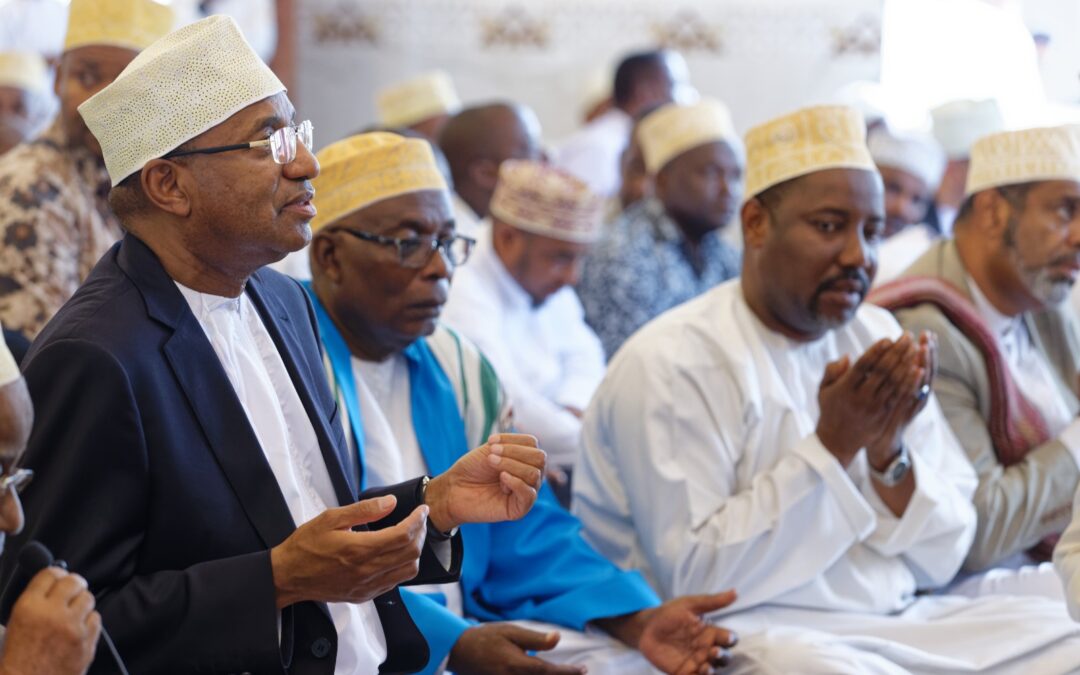 PRESIDENT OF ZANZIBAR AT THE SHIFAA MWEMBETANGA MOSQUE