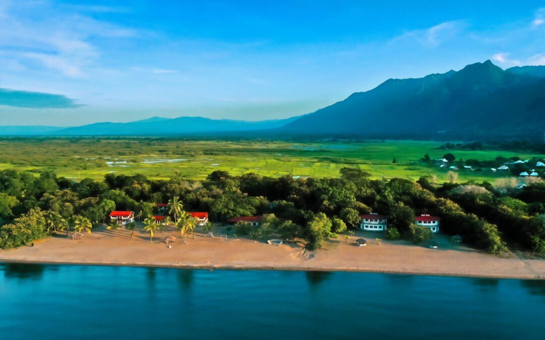 MORNING VIEW OF THE LIVINGSTONE MOUNTAIN RANGE AND LAKE NYASA